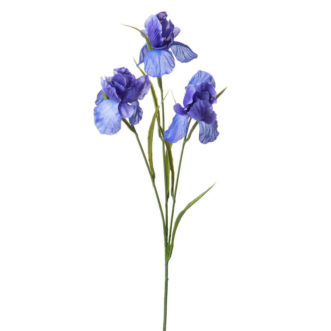 4 Pezzi • Iris con 3 fiori artificiale • 60 cm