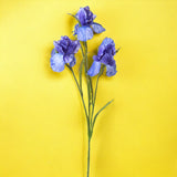 4 Pezzi • Iris con 3 fiori artificiale • 60 cm