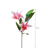 4 Pezzi • Lilium per 2 fiori artificiale • 66 cm