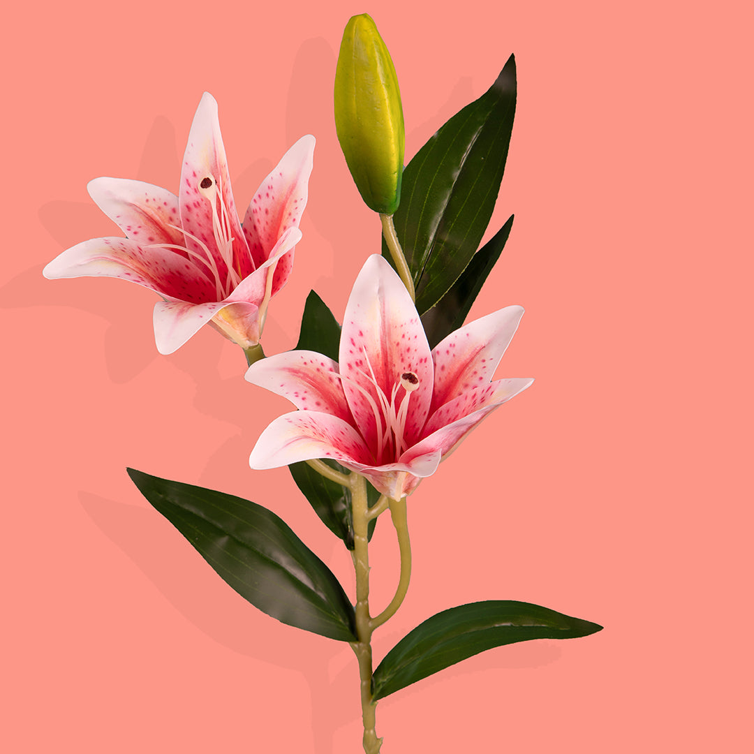 4 Pezzi • Lilium per 2 fiori artificiale • 66 cm