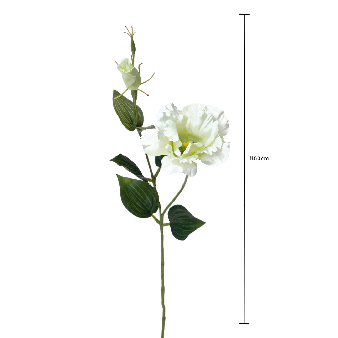 2 Pezzi • Lisianthus composto da 2 fiori artificiale • 6,5x6,5x0,5 cm