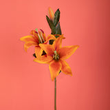 4 Pezzi • Lilium composto da 3 fiori artificiale • 65 cm