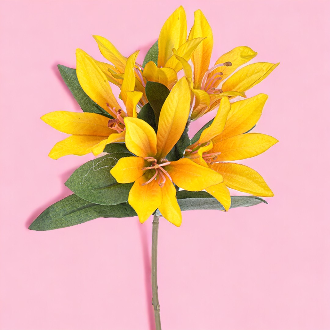 8 Pezzi • Lily peruviano artificiale • 64 cm