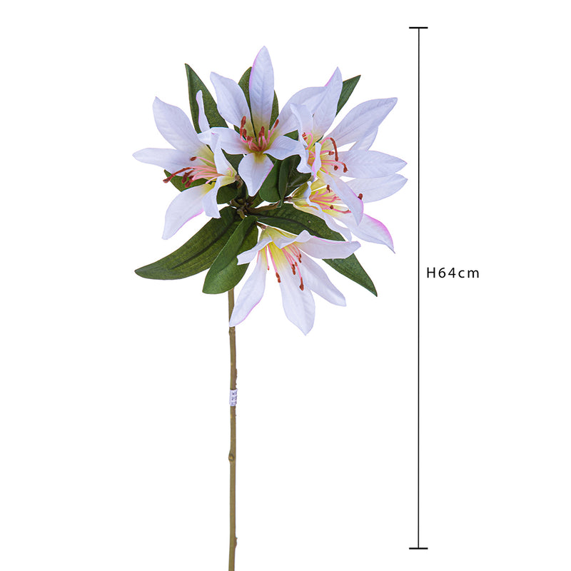 4 Pezzi • Lily peruviano artificiale • 64 cm