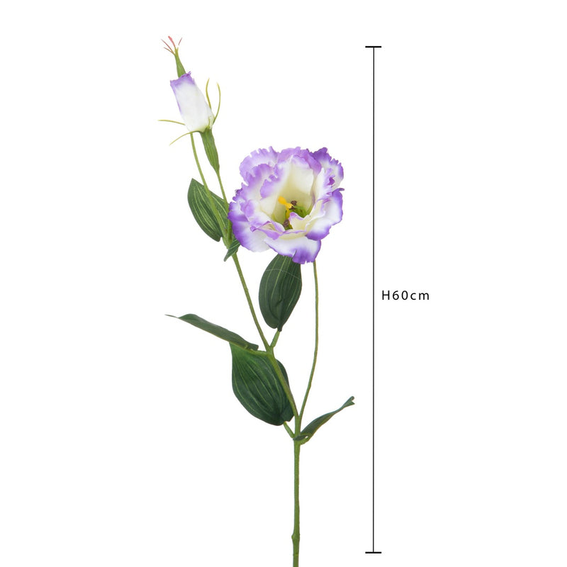 2 Pezzi • Lisianthus composto da 2 fiori artificiale • 60 cm