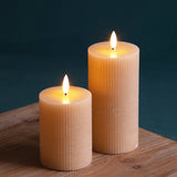 2 Pezzi •  Candela Cera con Led Fiamma  • 15 cm