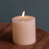 3 Pezzi • Candela con cera fiamma led • 10 cm