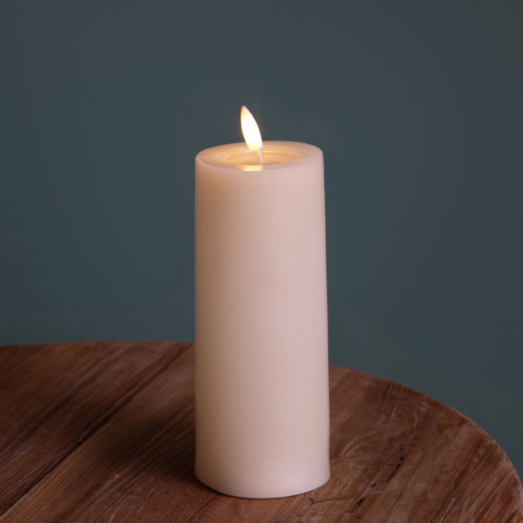 2 Pezzi • Candela con cera fiamma led • 20 cm