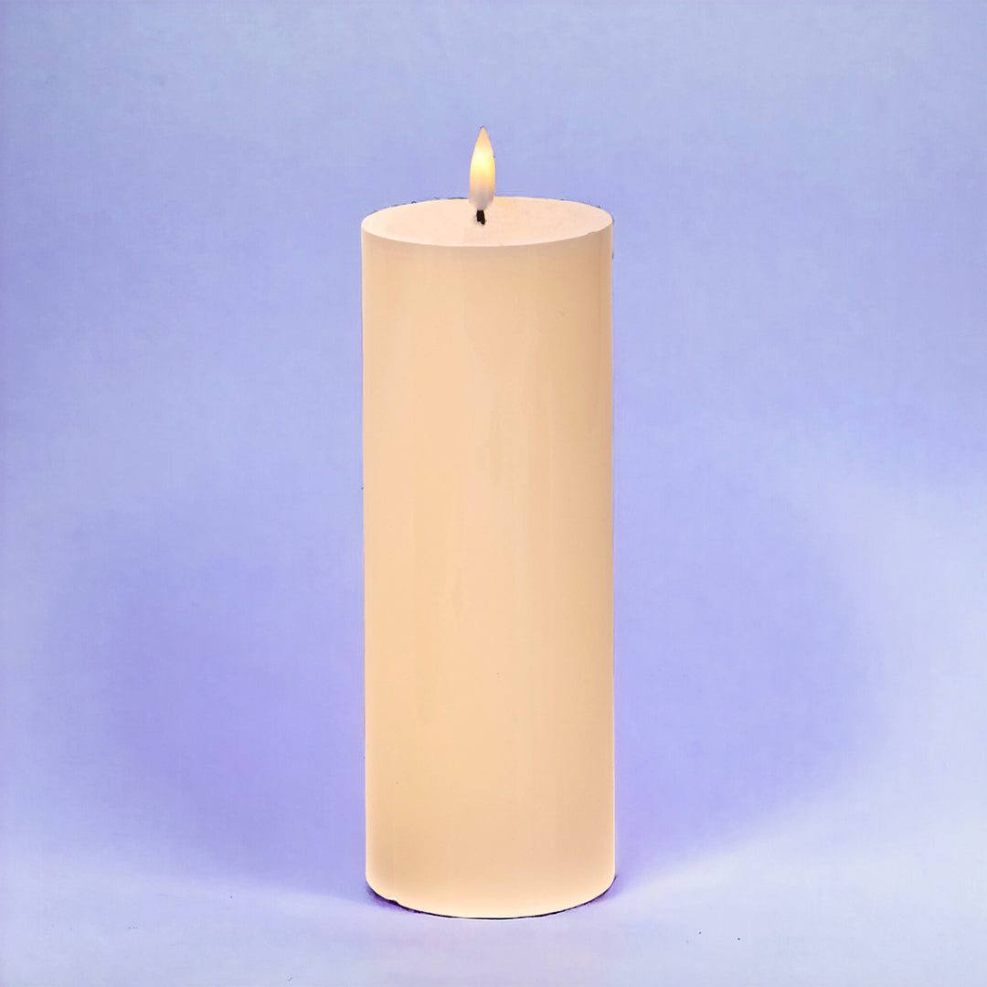 2 Pezzi • Candela con cera fiamma led • 20 cm