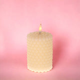 3 Pezzi • Candela con cera fiamma led • 10 cm