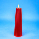 2 Pezzi • Candela con cera fiamma led • 21 cm
