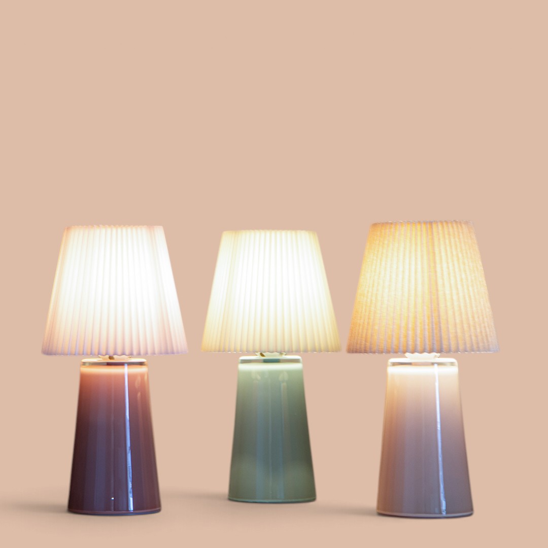 3 Pezzi • Lampada Plissé •  28,5 cm