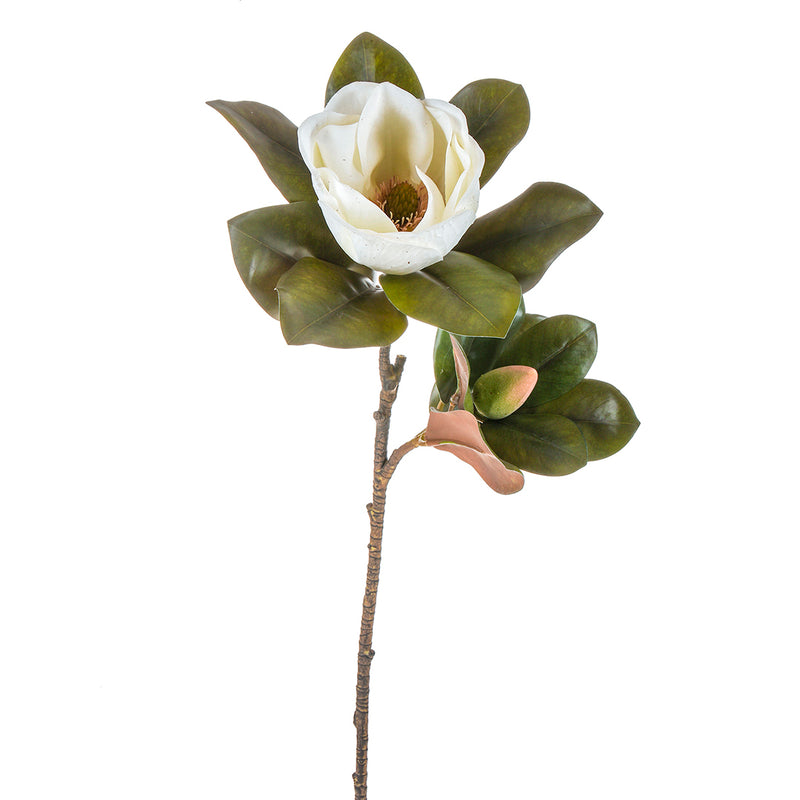 2 Pezzi • Magnolia artificiale con 2 fiori • 82 cm