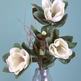 2 Pezzi • Magnolia artificiale con 2 fiori • 82 cm