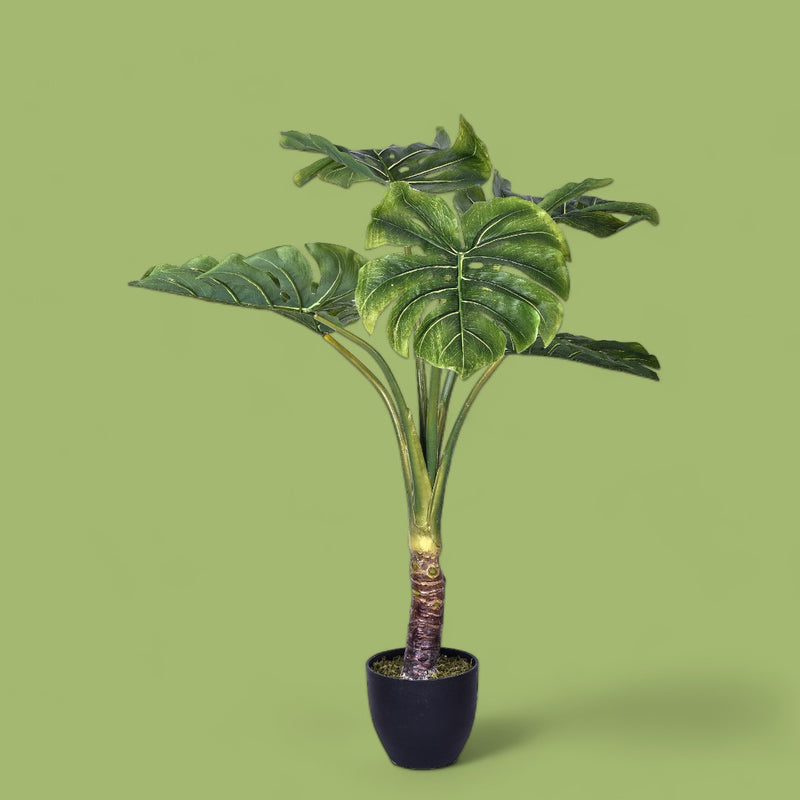 Verde artificiale Monstera con vaso • 110 cm