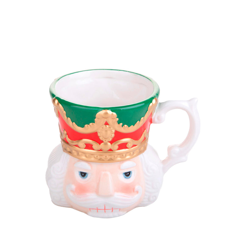 2 Pezzi • Mug con faccia a schiaccianoci • 13 cm