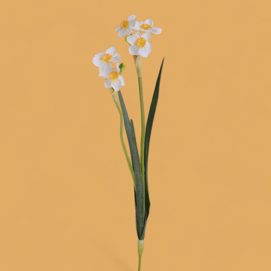 2 Pezzi • Fiore Giunchiglia artificiale con 2 fiori • 55 cm