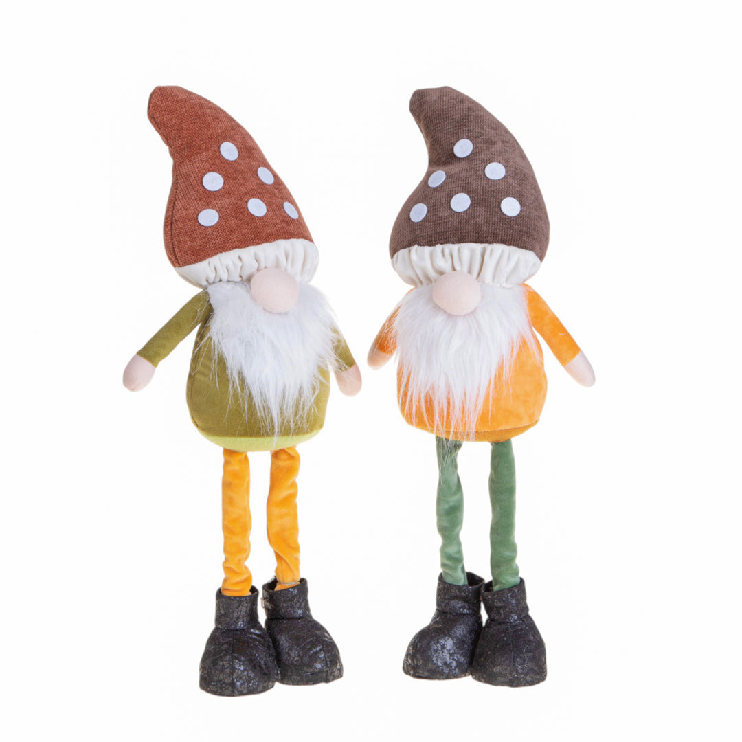 2 elfi con cappello funghetto • H 50 cm