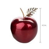 Mela con foglia d'oro grande • 17 cm