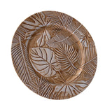 Pezzi 6 • Piatto con foglie uso decorativo • L 33 cm