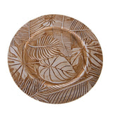 Pezzi 6 • Piatto con foglie uso decorativo • L 33 cm