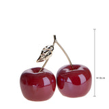 Coppia Ciliegie con Foglia • 18,2 cm