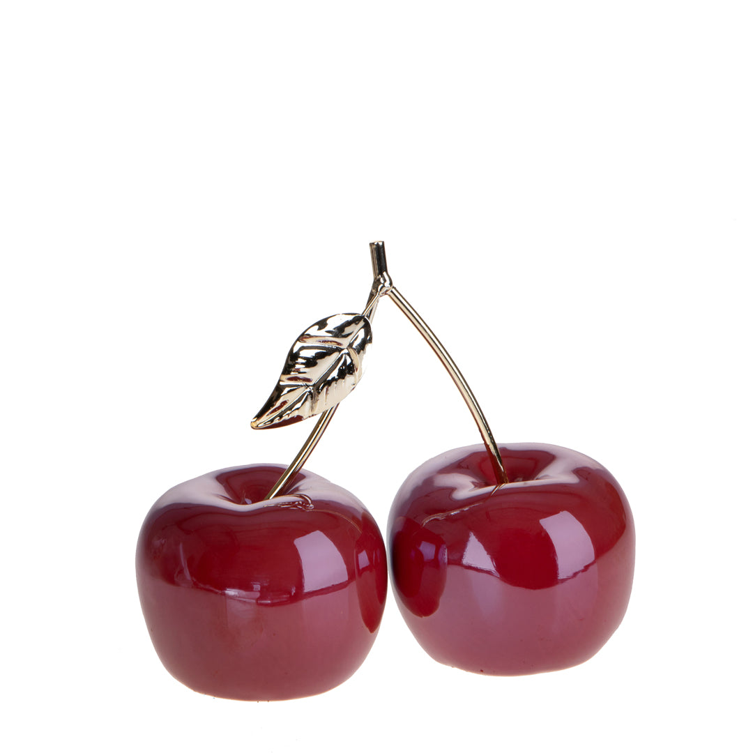 Coppia Ciliegie con Foglia • 18,2 cm