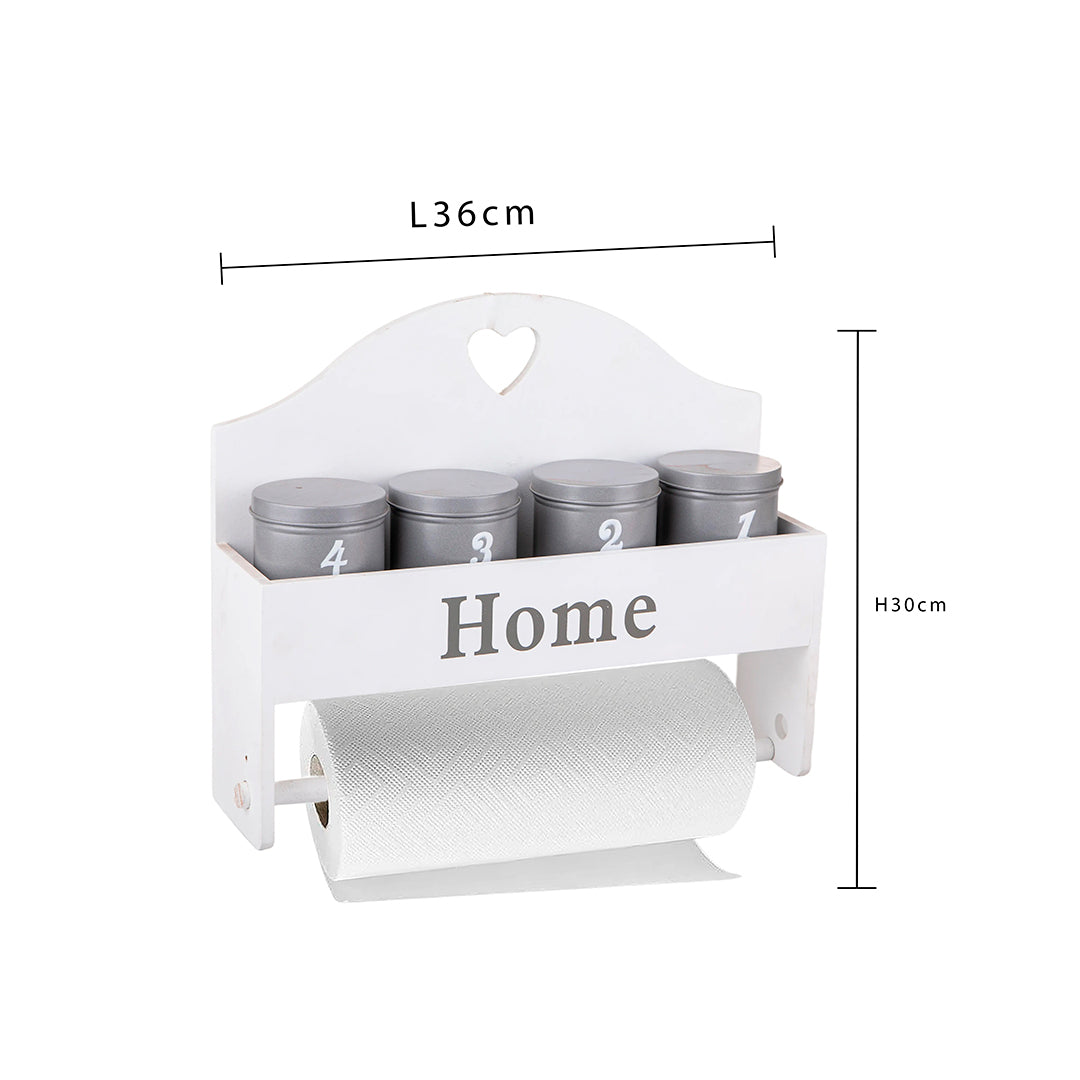 Portarotolo con vasetti • 30 cm