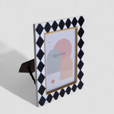 3 Pezzi • Porta foto con rombi • 23,5 cm