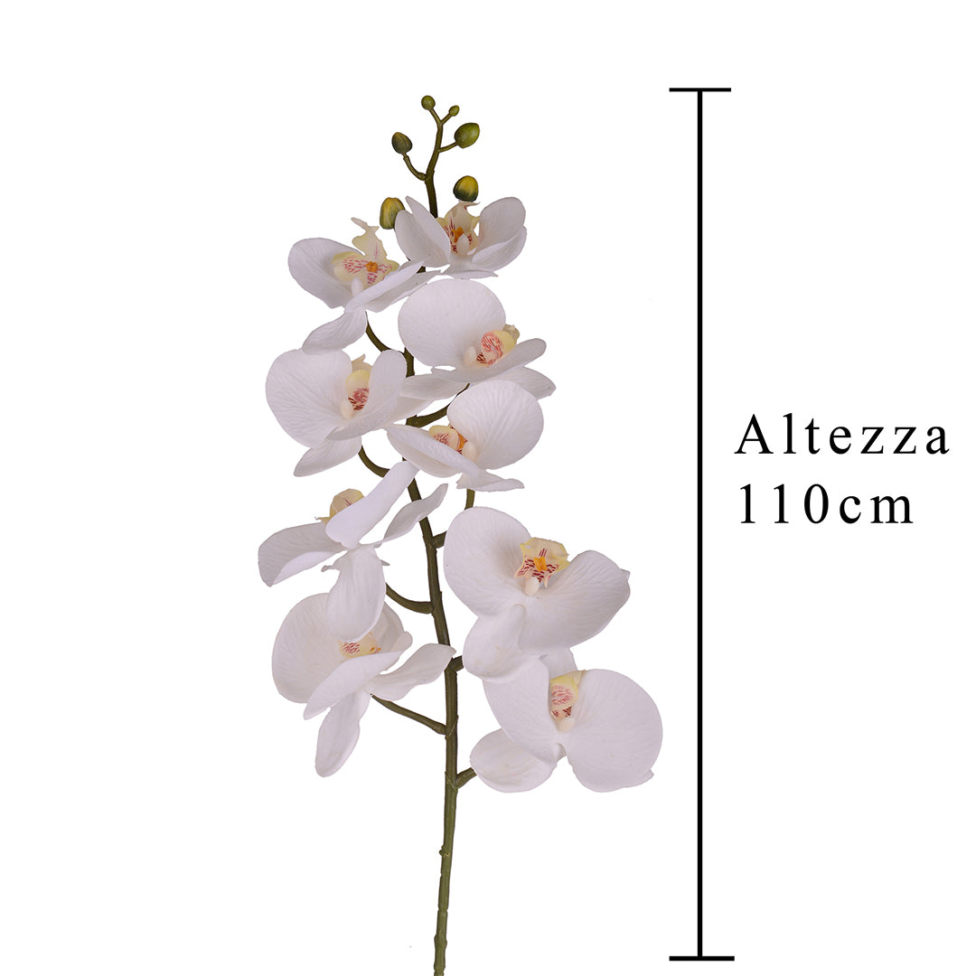 2 Pezzi • Orchidea artificiale con 9 fiori • 110 cm