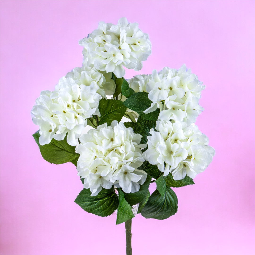 Ortensia artificiale con 7 fiori • 51,5 cm