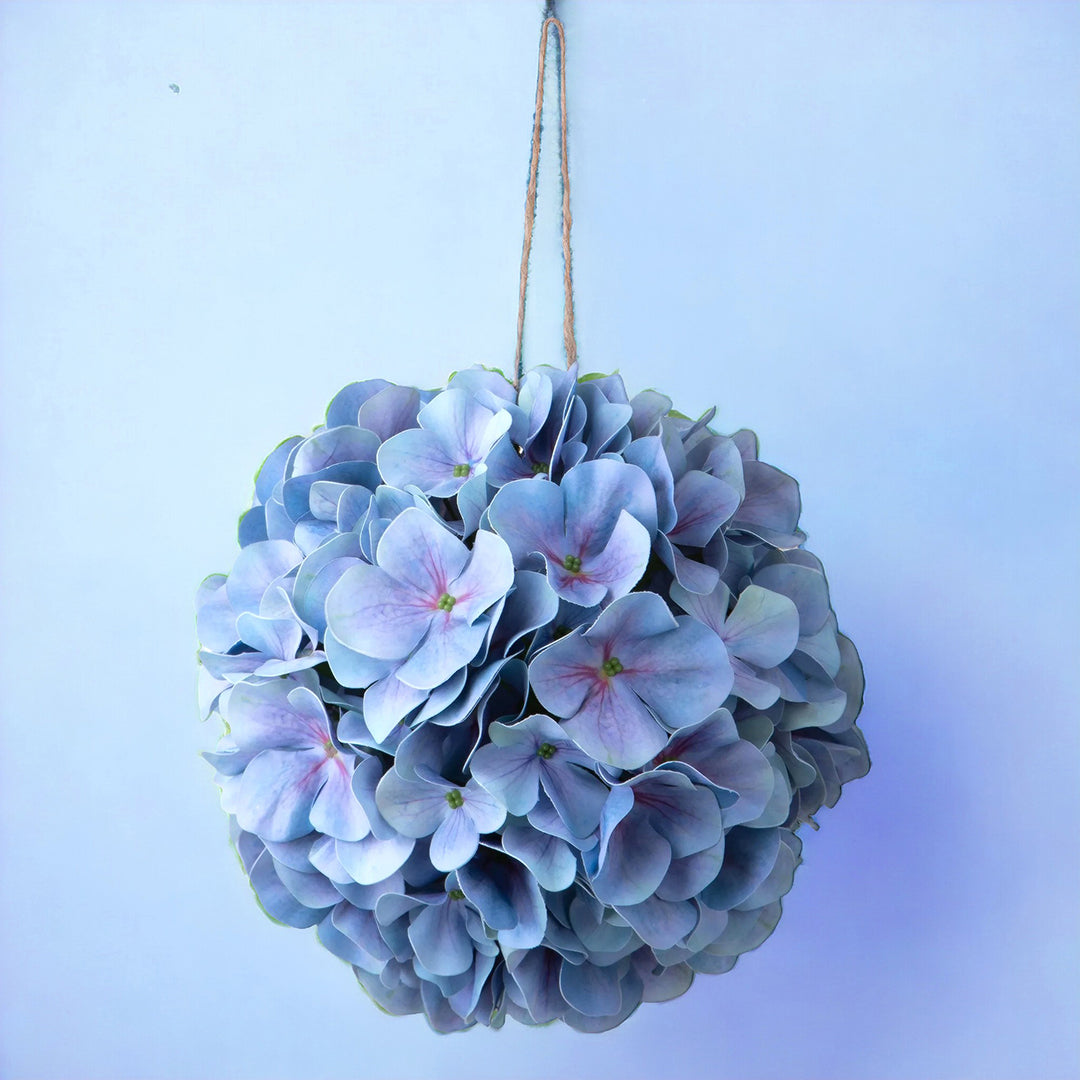 Ortensia artificiale a sfera Blu • 18 cm