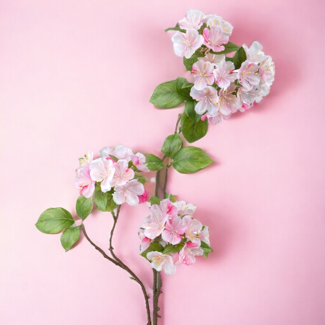 2 Pezzi • Fiori di melo ramo • 74 cm