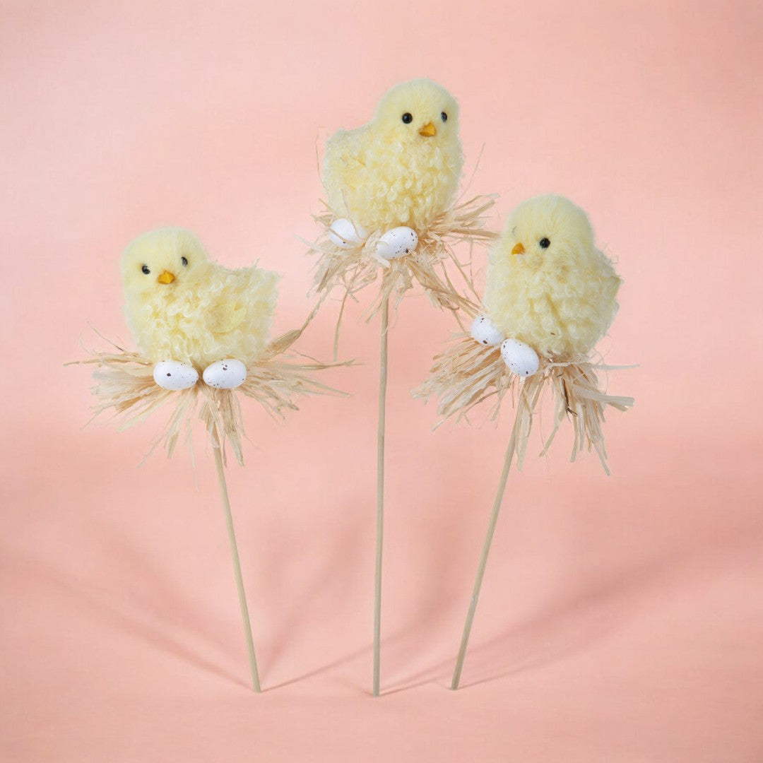 3 Pezzi • Set 3 pick pulcini • 30 cm