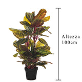 Verde artificiale Calathea con vaso 72 foglie • 100 cm