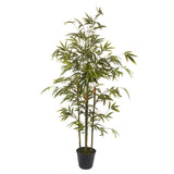 Mini bamboo artificiale per 5 rami con vaso • 130 Cm
