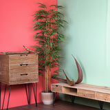 Mini bamboo artificiale per 5 rami con vaso • 130 Cm
