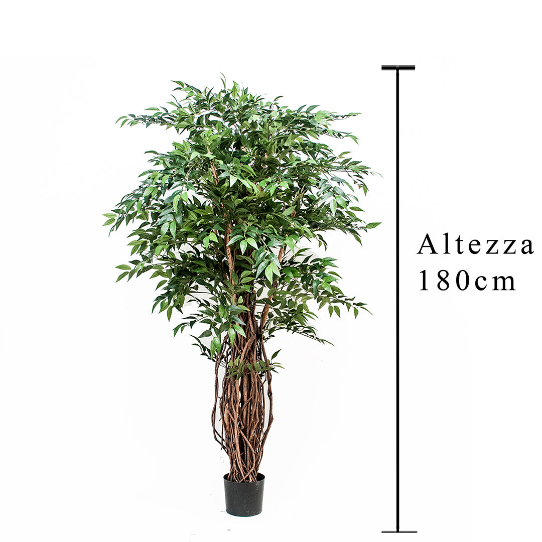 Verde artificiale Ficus weeping con 2821 foglie • 152 cm