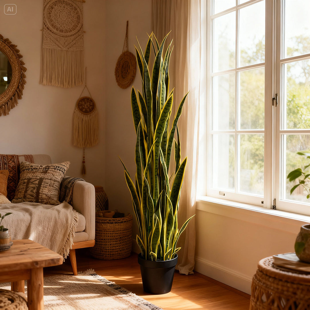Sansevieria 12 foglie con Vaso • 148 cm