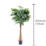 Verde artificiale Pachira 469 foglie vaso • 155 cm