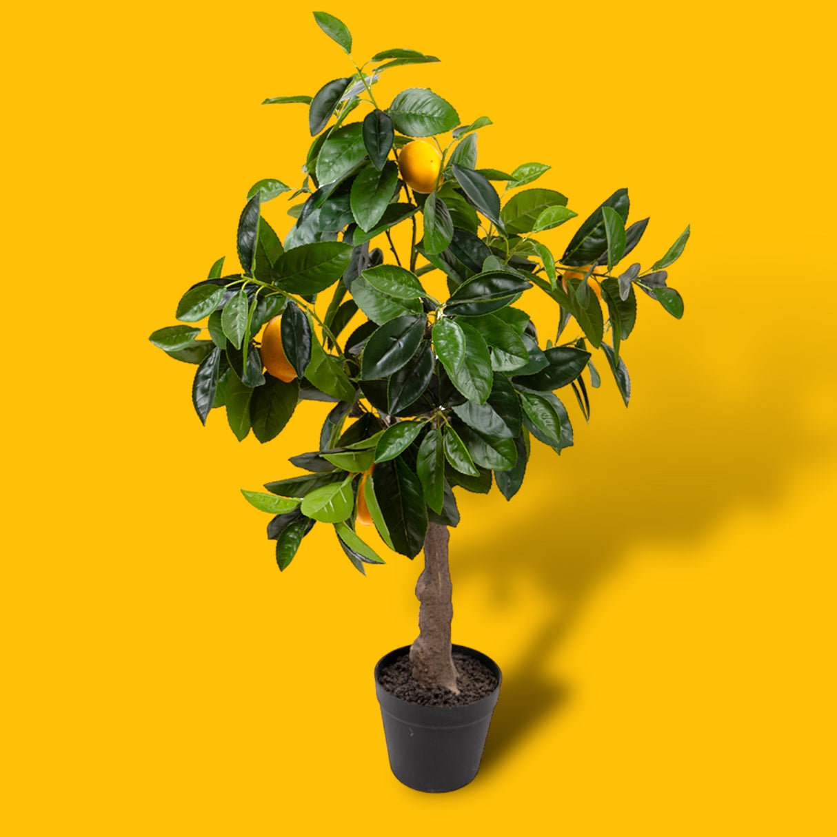 Verde artificiale Pianta Limone con Frutti • 90 cm