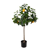 Verde artificiale Pianta Limone con Frutti • 120 cm