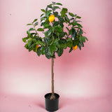 Verde artificiale Pianta Limone con Frutti • 120 cm