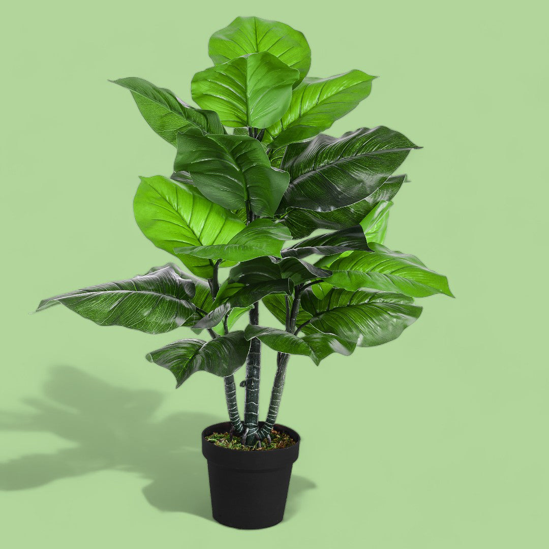 Verde artificiale Pothos in vaso con 22 foglie • 75 cm