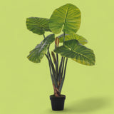 Verde artificiale Taro con vaso • 105 cm