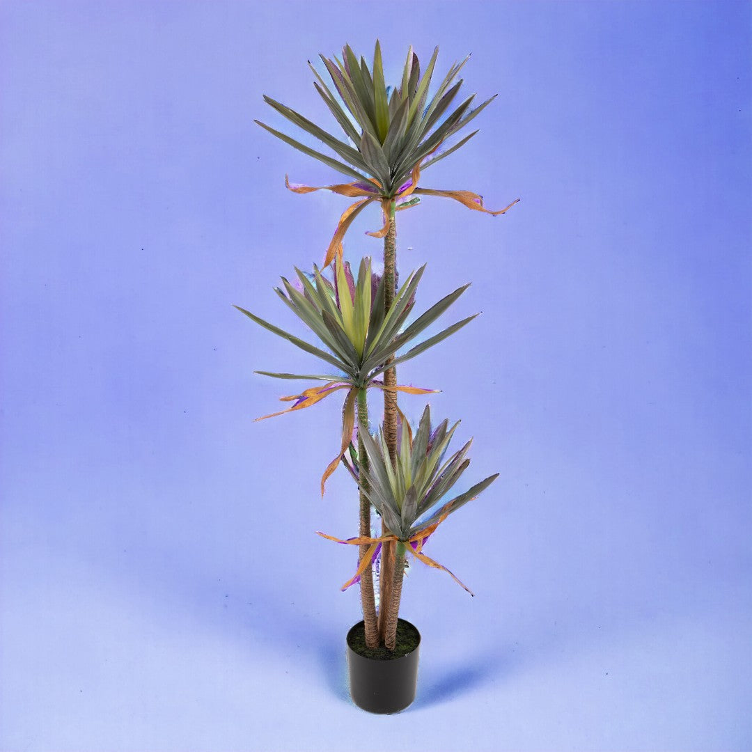 Verde artificiale Pianta yucca vaso 3 diramazioni • 170 cm
