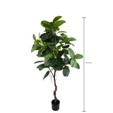 Verde artificiale Real touch rubber ficus con vaso • 210 cm