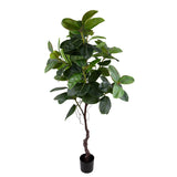 Verde artificiale Real touch rubber ficus con vaso • 210 cm