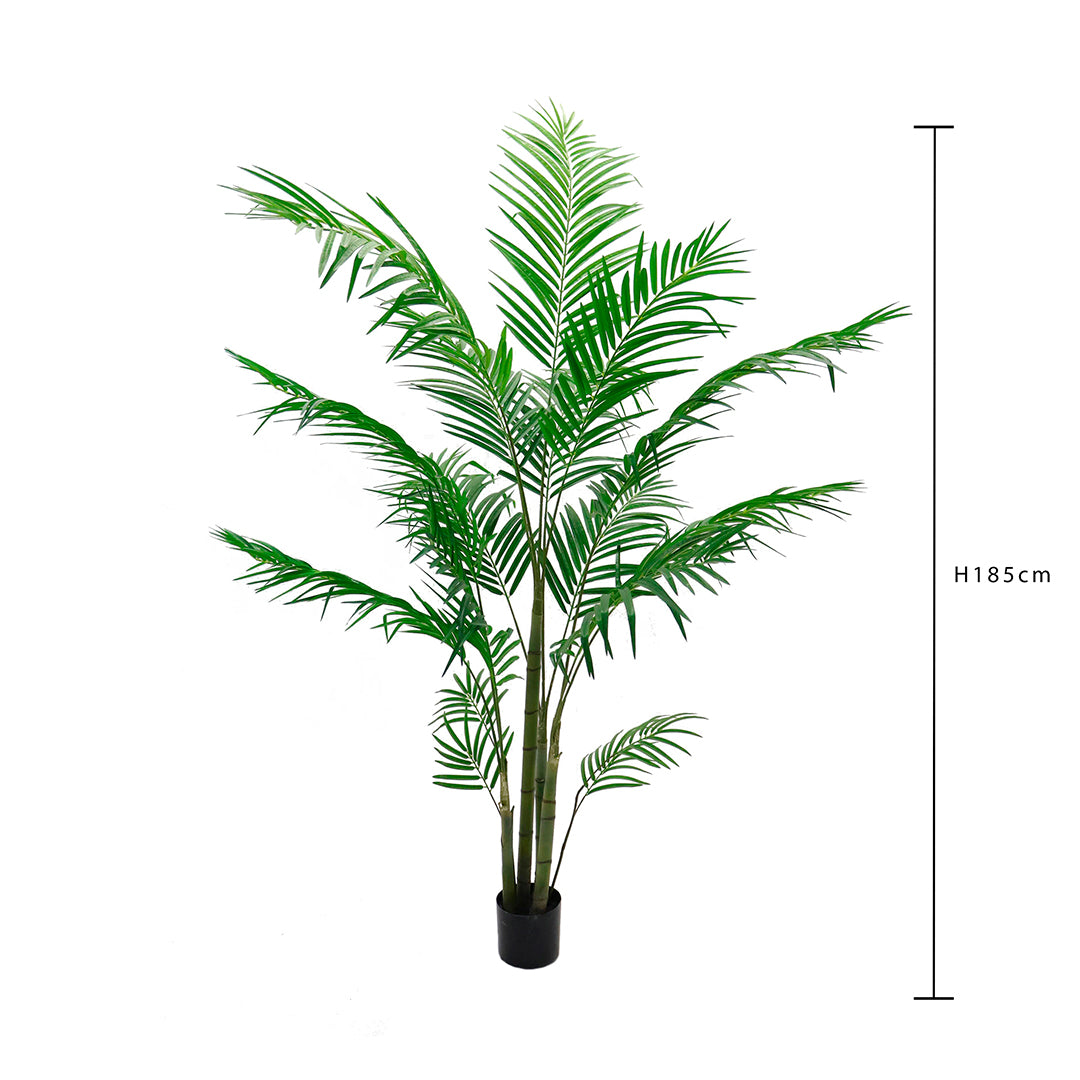 Verde artificiale Areca palm con vaso • 185 cm