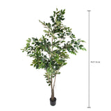 Verde artificiale Ficus con vaso • 213 cm